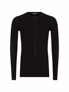 Хлопковый лонгслив на пуговицах Dolce&Gabbana