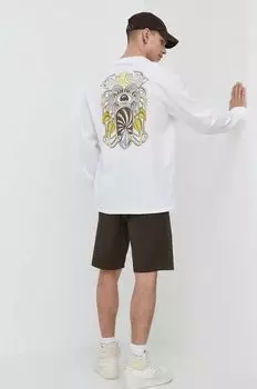 Хлопковый лонгслив Volcom, белый