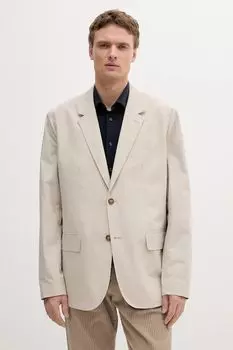 Хлопковый пиджак Michael Kors, бежевый