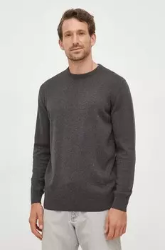 Хлопковый свитер Barbour Essentials, серый