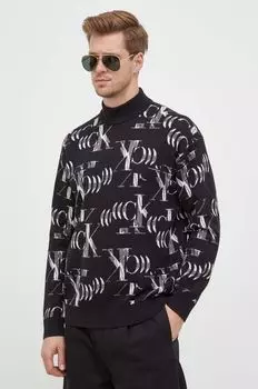 Хлопковый свитер Calvin Klein Jeans, черный