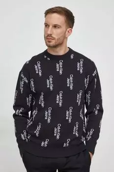 Хлопковый свитер Calvin Klein Jeans, черный