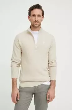 Хлопковый свитер G-Star Raw, бежевый
