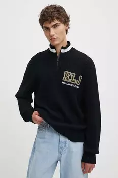 Хлопковый свитер Karl Lagerfeld Jeans, черный