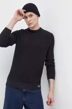 Хлопковый свитер Superdry, черный