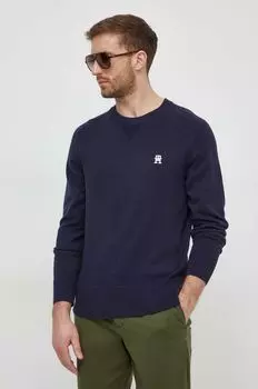 Хлопковый свитер Tommy Hilfiger, темно-синий