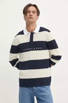 Хлопковый свитер Tommy Jeans, темно-синий
