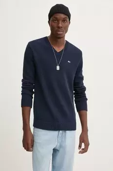Хлопковый свитер Tommy Jeans, темно-синий