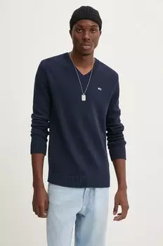 Хлопковый свитер Tommy Jeans, темно-синий