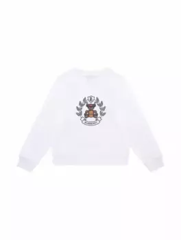Хлопковый свитшот Thomas Bear Burberry, белый