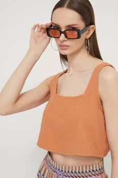 Хлопковый топ Billabong, оранжевый