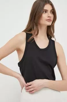 Хлопковый топ Calvin Klein, черный