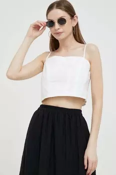 Хлопковый топ Dkny, белый