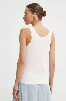 Хлопковый топ G-Star Raw, бежевый