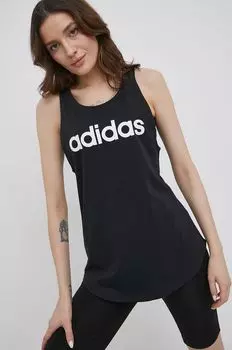 Хлопковый топ GL0566 adidas, черный