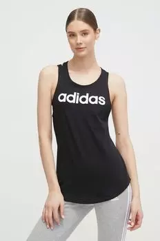 Хлопковый топ GL0566 adidas, черный