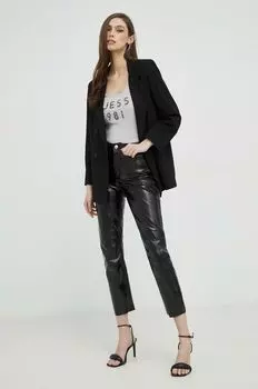 Хлопковый топ Guess, серый