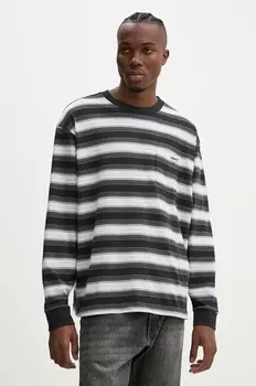 Хлопковый топ Levi's с длинными рукавами, черный