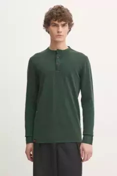 Хлопковый топ с длинными рукавами Superdry, зеленый