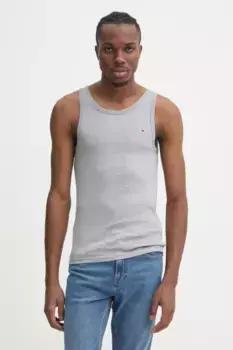 Хлопковый топ Tommy Jeans, серый