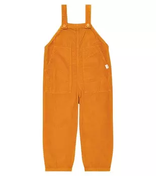 Хлопковый вельветовый комбинезон Tinycottons, бежевый