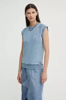 Хлопковый жилет G-Star Raw, синий
