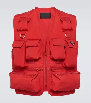 Хлопковый жилет Prada, Rosso