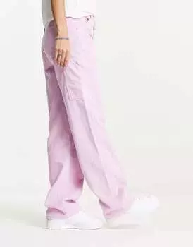 Хлопок:Розовые джинсы карго на шнурке Cotton:On