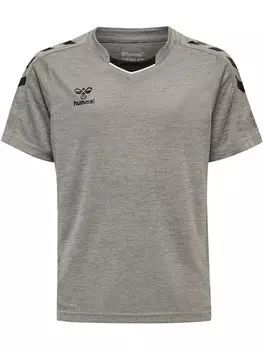 Hmlcore Xk Поли Джерси S/S Kids Джерси S/S Unisex Kids HUMMEL, темно-серый