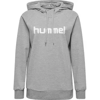 Hmlgo Cotton Logo Hoodie Woman Хлопковая толстовка с капюшоном для женщин HUMMEL, темно-серый