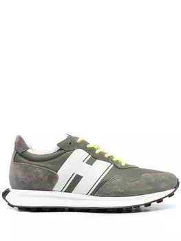 Кроссовки Hogan H601, темно-зеленый/белый/желтый