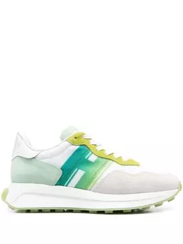 Кроссовки Hogan H641, белый/зеленый/желтый