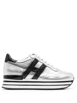 Hogan кроссовки Midi Platform, серебристый