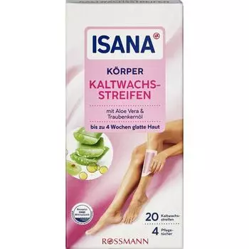 Холодный воск полоскает тело ISANA, 20 шт.