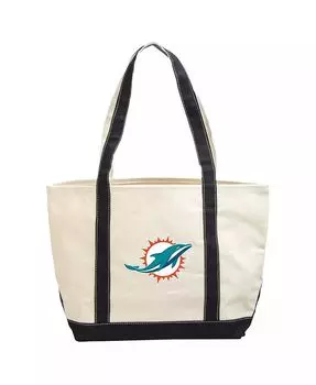 Холщовая большая сумка Miami Dolphins Logo Brands, бежевый