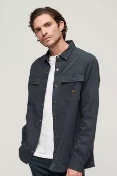 Холщовая рубашка в рабочем стиле Superdry, синий