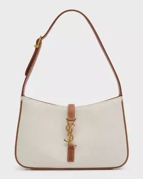 Холщовая сумка через плечо Le 5 A 7 YSL Saint Laurent, цвет Gray