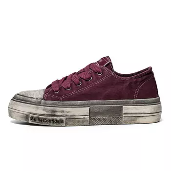 Холщовые кеды мужские низкие Mengsai, красный