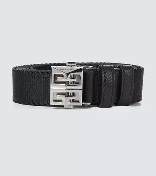 Холщовый ремень с пряжкой 4G Givenchy, черный