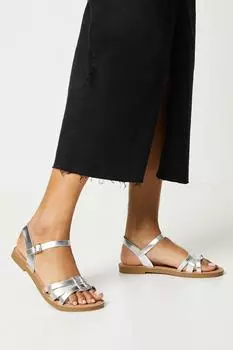 Хорошо для подошвы: сандалии Montanne Comfort с ремешками Dorothy Perkins, серебро