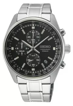 Хронограф Seiko, цвет silver coloured