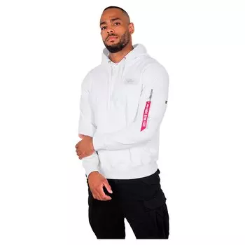 Худи Alpha Industries Back Print, белый