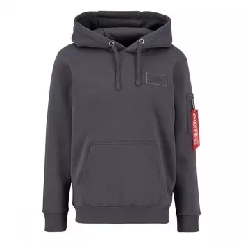 Худи Alpha Industries Back Print, серый