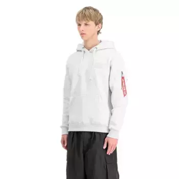 Худи Alpha Industries Back Print, серый