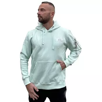 Худи Alpha Industries Back Print, зеленый