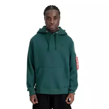 Худи Alpha Industries Back Print, зеленый