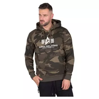 Худи Alpha Industries Basic Camo, зеленый