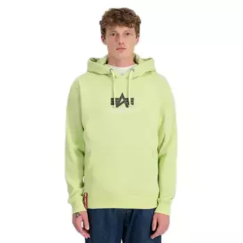 Худи Alpha Industries Basic Rubber, зеленый