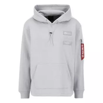 Худи Alpha Industries Patch Lf, серый
