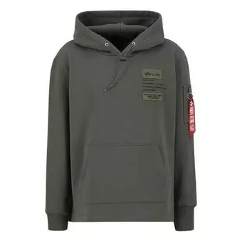 Худи Alpha Industries Patch Lf, зеленый